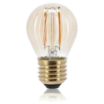LED FILAMENT G45 MINI-LAMP AMBER E27 2W 125LM 2000K  