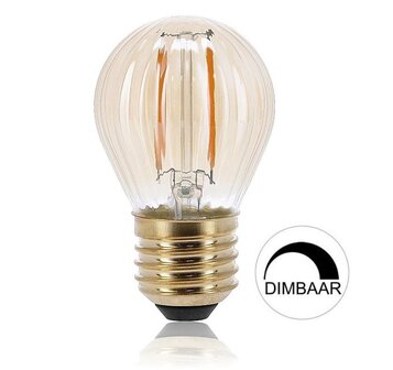 LED FILAMENT G45 MINI-LAMP AMBER E27 2W 125LM 2000K  