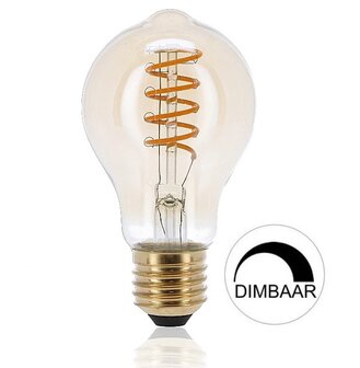LED FILAMENT A60 PEER AMBER DIMBAAR E27 6W 369LM 2000K  