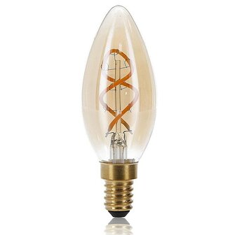 LED FILAMENT CANDLE KAARSLAMP AMBER E14 2W 87LM 2000K  
