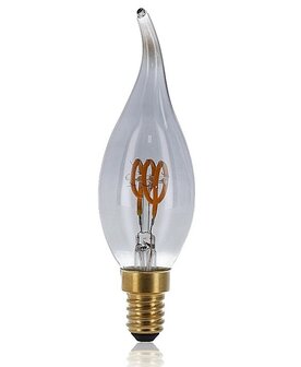 LED FILAMENT CANDLE KAARSLAMP TIP SMOKY E14 2W 70LM 2000K  