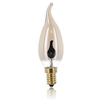 LED FILAMENT KAARSLAMP VLAM EFFECT AMBER E14 2W 2200K