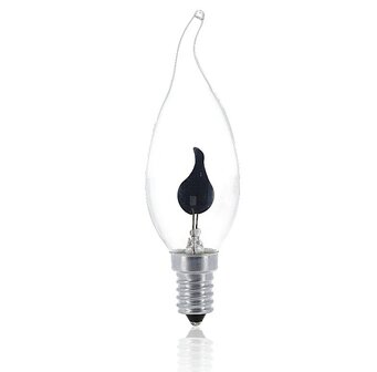 LED FILAMENT KAARSLAMP VLAM EFFECT CLEAR E14 2W 2200K