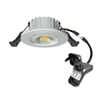 LED INBOUWSPOT SLIM ZILVER IP65 38&deg;/60&deg; CCT-SWITCH 6W 600LM 