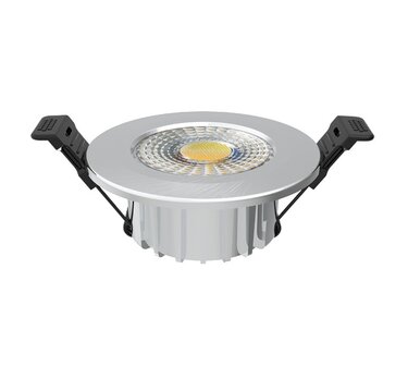 LED INBOUWSPOT SLIM ZILVER IP65 38&deg;/60&deg; CCT-SWITCH 6W 600LM 