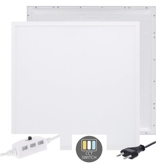 LED PANEEL BACK-LIT 60X60CM MET EUROSNOER 28W CCT-SWITCH 