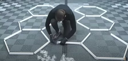 LED HEXAGON 14 HONINGRATEN 3-STEP DIM COMPLEET SET KOEL WIT 