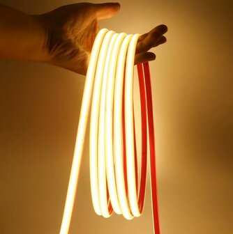 230V COB LED STRIP MET DIMMER IP67 5-METER 3000K WARM WIT 