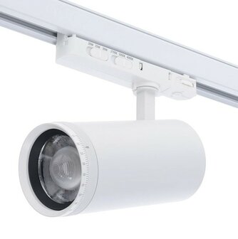 LED 3-FASE RAILSPOT ZOOM 15&deg;-55&deg; POWER- &amp; CCT-SWITCH 