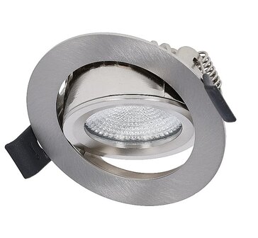 LED INBOUWSPOT SLIM IP65 DIMBAAR &amp; CCT-SWITCH 6W 400LM ZILVER