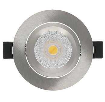 LED INBOUWSPOT SLIM IP65 DIMBAAR &amp; CCT-SWITCH 6W 400LM ZILVER