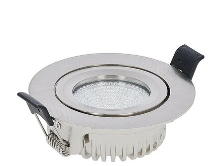 LED INBOUWSPOT SLIM IP65 DIMBAAR &amp; CCT-SWITCH 6W 400LM ZILVER