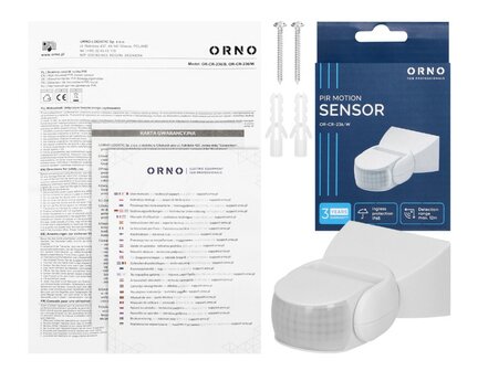 LED BEWEGINGSMELDER IP65 230V 5-1200W 180&deg; 12M REIKWIJDTE