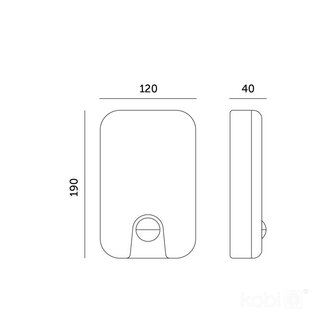 LED WANDLAMP BAVANO PIR SENSOR IP54 230V 15W 1200LM 