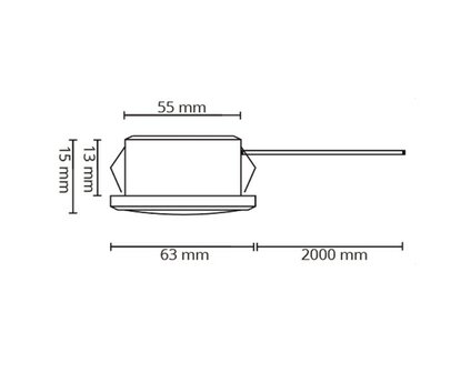 LED MEUBELSPOT ZWART IP44 12V/DC 3W 240LM 2700K WARM WIT