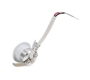 LED MINI INBOUWSPOT WIT IP44 230V 1,5W 130LM DIM TO WARM