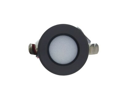 LED MINI INBOUWSPOT ZWART DIMBAAR IP44 230V 1,5W 66LM WARM WIT