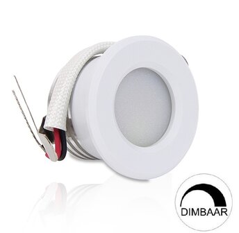 LED MINI INBOUWSPOT WIT DIMBAAR IP44 230V 1,5W 87LM WARM WIT