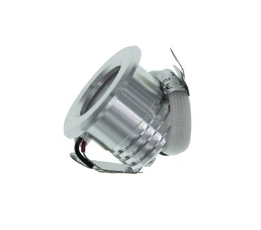 LED MINI INBOUWSPOT ALU DIMBAAR IP44 230V 1,5W 74LM WARM WIT