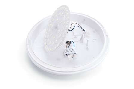 LED PLAFONDLAMP + 3-UREN NOODLAMP IP66 IK10 8W/12W/16W 