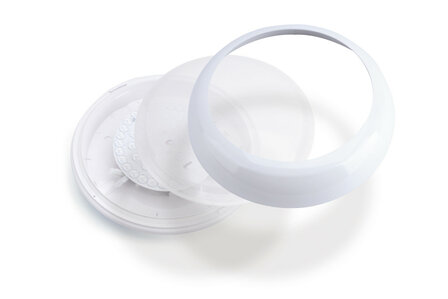 LED PLAFONDLAMP + 3-UREN NOODLAMP IP66 IK10 8W/12W/16W 