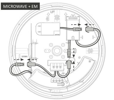 LED PLAFONDLAMP SENSOR + 3-UREN NOODLAMP IP66 IK10 8W/12W/16W