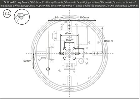 LED PLAFONDLAMP SENSOR + 3-UREN NOODLAMP IP66 IK10 8W/12W/16W