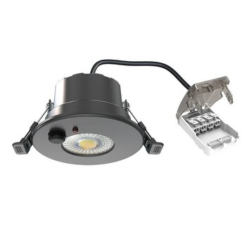 LED INBOUWSPOT MET SENSOR IP65 DIM &amp; CCT-SWITCH 6W 600LM ZWART
