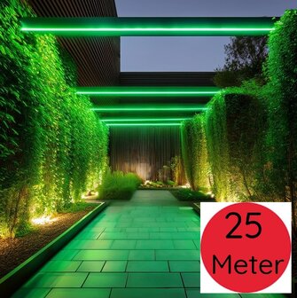 LED NEON STRIP IP65 6x12MM 25M 24V/DC 12W/M GROEN
