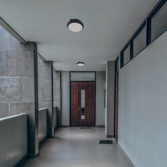 PLAFONDLAMP OMNI BLACK IP65 IK08 230V E27 FITTING