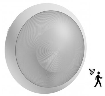 PLAFONDLAMP OMNI WHITE SENSOR IP65 IK08 230V E27 