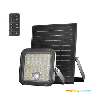 SOLAR LED VERSTRALER SENSOR DIM &amp; 2CCT REMOTE 1500LM 10W