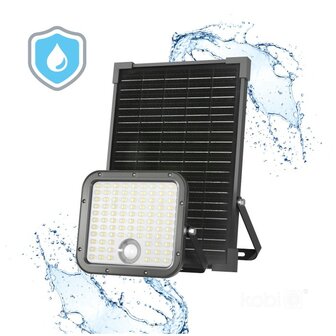 SOLAR LED VERSTRALER SENSOR DIM &amp; 2CCT REMOTE 4800LM 30W