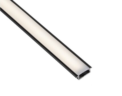 ALUMINIUM PROFIEL XL-INLINE ZWART LED STRIPS TOT 12-MM