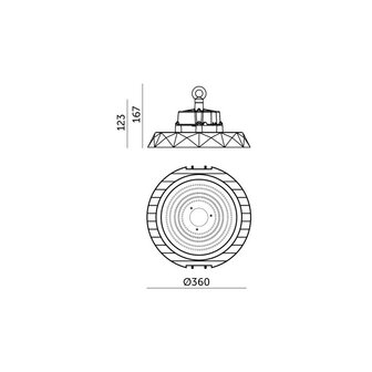 LED HIGH BAY ANICA SENSOR-READY 200W IP65 IK09 36000LM 4000K
