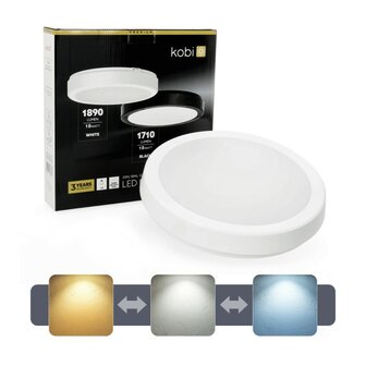 LED PLAFONDLAMP NAIROS WHITE IP65 IK08 230V 18W 2761LM CCT