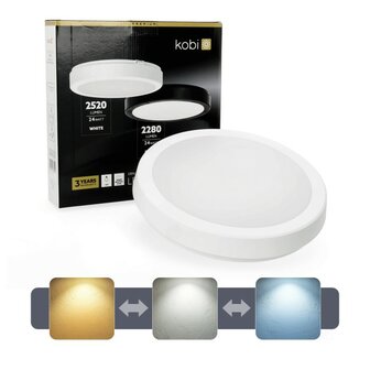 LED PLAFONDLAMP NAIROS WHITE IP65 IK08 230V 24W 3568LM CCT