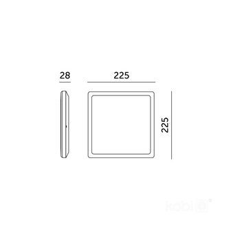 LED PLAFONDLAMP NIVERA WIT CCT-SWITCH IP54 12W 1600LM 