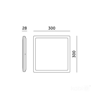 LED PLAFONDLAMP NIVERA WIT CCT-SWITCH IP54 18W 2400LM 
