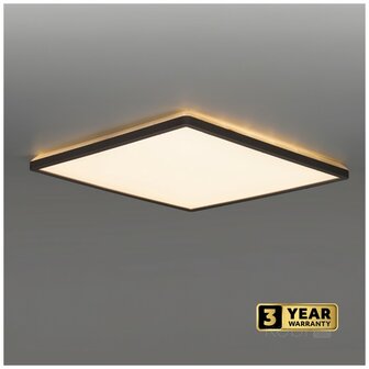 LED PLAFONDLAMP NIVERA ZWART CCT-SWITCH IP54 18W 2400LM 