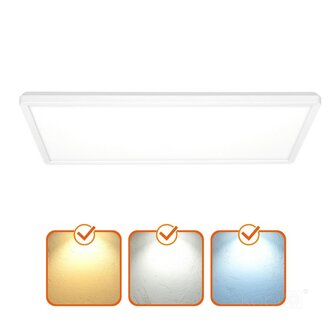 LED PLAFONDLAMP NIVERA WIT CCT-SWITCH IP54 32W 4300LM 