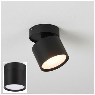DOWNLIGHTER OPBOUWSPOT GX53 RICHTBAAR IP20 ZWART 