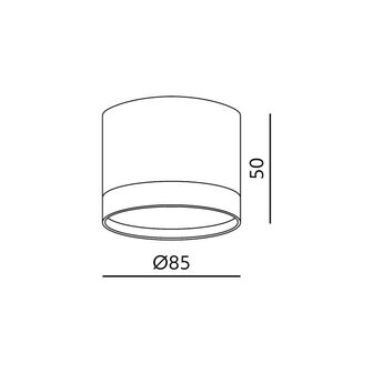 DOWNLIGHTER PLAFONDSPOT GX53 COMPACT IP20 WIT 