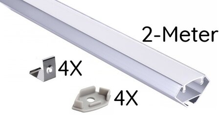 ALUMINIUM HOEKPROFIEL ALU - LED STRIP TOT 12-MM