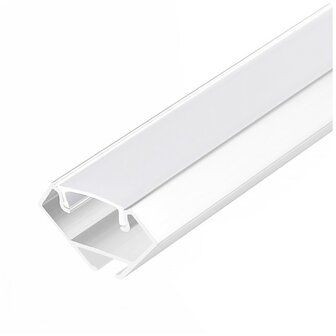 ALUMINIUM HOEKPROFIEL WIT - LED STRIP TOT 12-MM