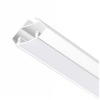 ALUMINIUM HOEKPROFIEL WIT - LED STRIP TOT 12-MM