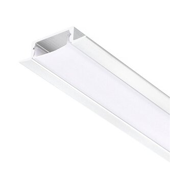 ALUMINIUM INBOUWPROFIEL WIT - LED STRIP TOT 12-MM