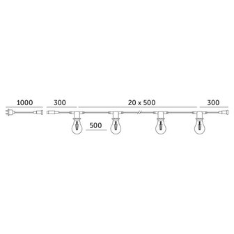 BUITENSLINGER OUTDOOR 20-METER 20 X E27 KOPPELBAAR