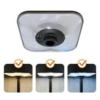 LED SOLAR PARKLAMP SENSOR/REMOTE IP54 25W 3800LM 3CCT