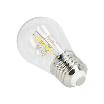 LED ST45 GLOEILAMP PLASTIC 230V E27 1W 50LM 2700K  